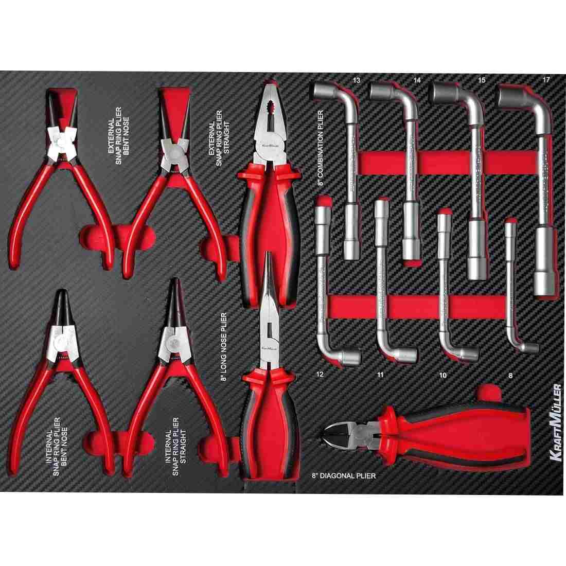 Servante d’Atelier KM-XXL Pro II - 257 Outils, 7 Tiroirs